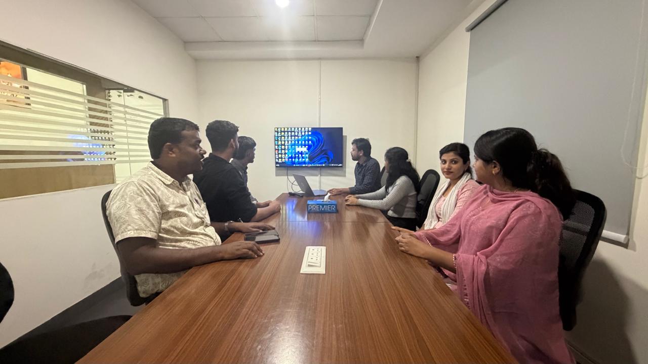 SK Business Solution team conducting an operational review meeting